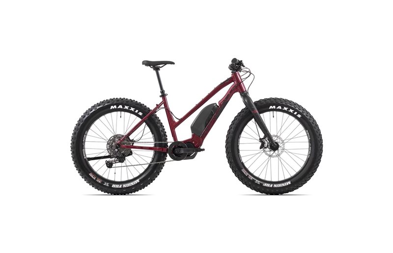 Fatbike sähköpyörä Rock Machine Vyöry E70 S Easy Entry Dark Crimson