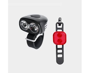 Belysningsset Boruit ULTRA 960 / Gaciron Safetylight 15 Red + hjälmfäste + pannband + förlängningskabel