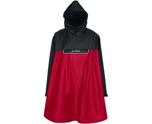 Vaude Cykeljacka Valero Poncho Red/Black