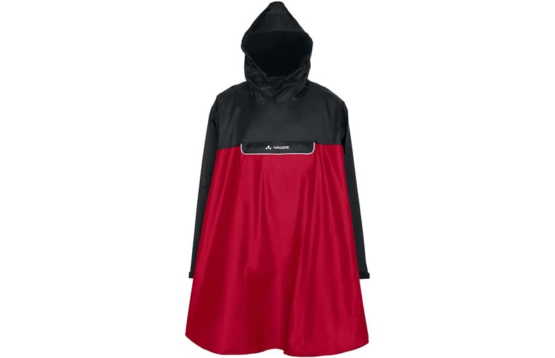 Vaude Cykeljacka Valero Poncho Red/Black