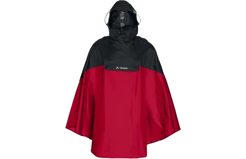 Vaude Pyöräilytakki Covero Poncho II Red/Black