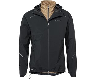 Vaude Sykkeljakke M Yaras 3In1 Jacket Black/Oat