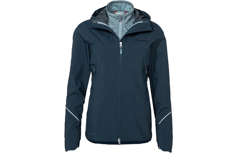 Vaude Pyöräilytakki W Yaras 3In1 Jacket Dark Sea/Blue
