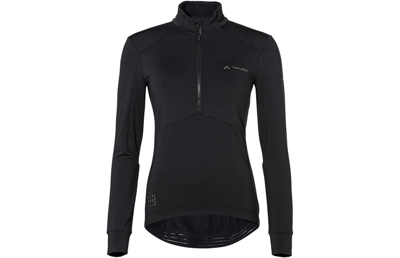 Vaude Pyöräilypaita W Kuro Halfzip Ls Tricot Black