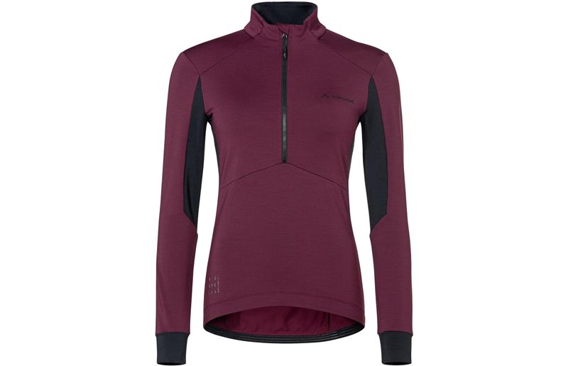 Vaude Cykeltröja Dam Kuro Halfzip Ls Tricot Cassis