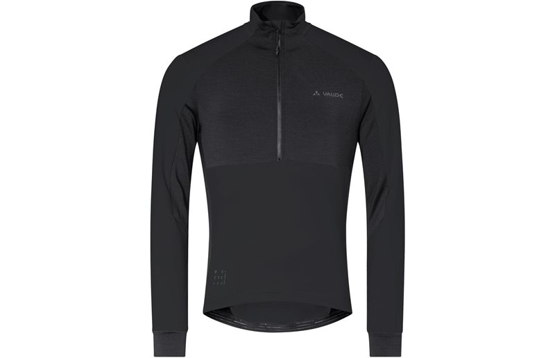 Vaude Pyöräilypaita M Kuro Halfzip Ls Tricot Black