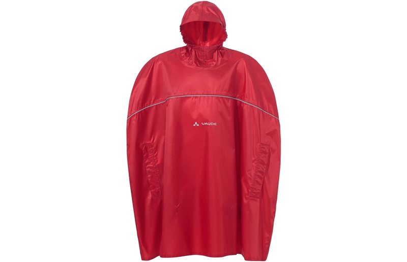 Vaude Børnecykeljakke Grody Poncho II Rød