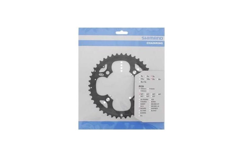 Shimano Drev Deore FC-M530 104 BCD 3 x 9 Gear 44T Sort