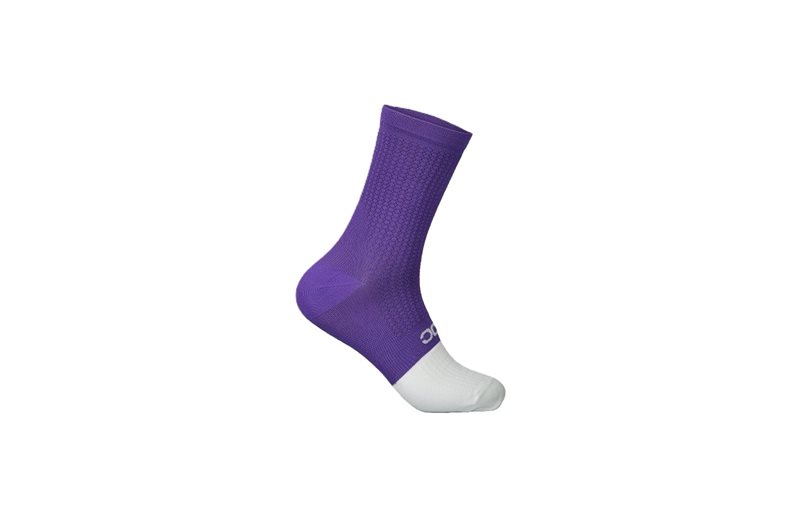 Poc Cykelstrumpor Flair Sock Mid Sapphire Purple/Hydrogen White