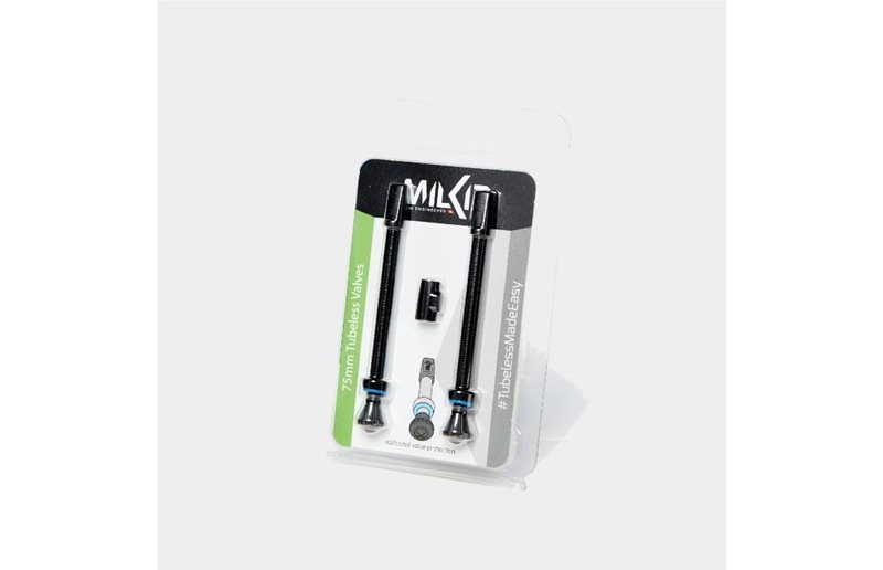 Milkit Tubelessventtiili Valve Pack 75mm 2-pack