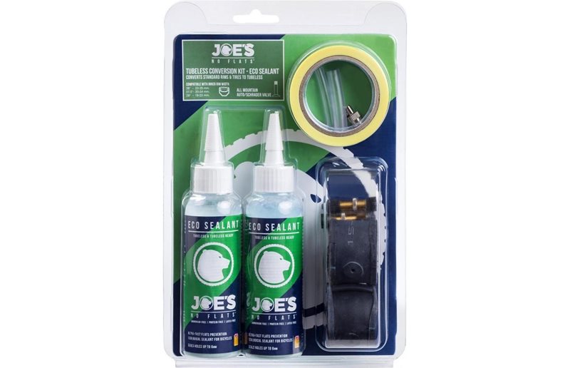 JOE´S Tubeless Kit Eco Sealant, Racerventil, 17-19mm fælge