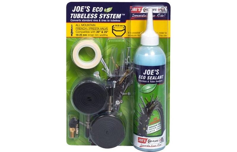JOE´S Tubeless Kit Eco Sealant, Racerventil, 19-25mm felger