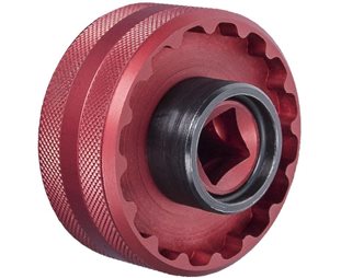 UNIOR Vevlagerverktyg Bottom Bracket Socket T47 Röd