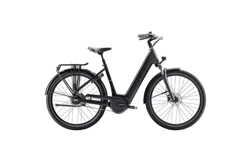 Trek Elcykel Hybrid District+ 4 Coaster Lowstep 800Wh Trek Black Satin