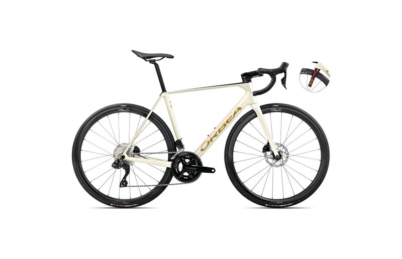 Maantiepyörä Orbea Orca M35i Ivory White/Burgundy/Vulcano