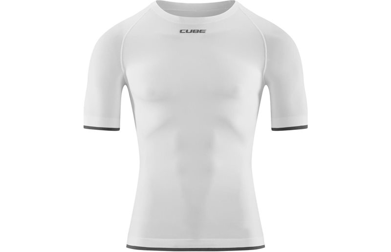 Cykeltröja Cube Baselayer Race Be Cool S/S Vit