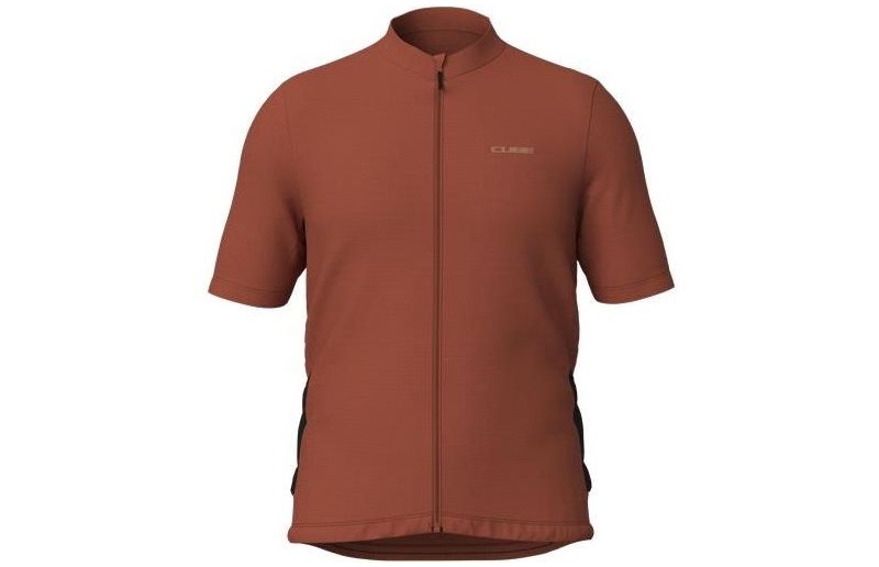 Cube Pyöräilypaita Full Zip Cargo S/S Punainen