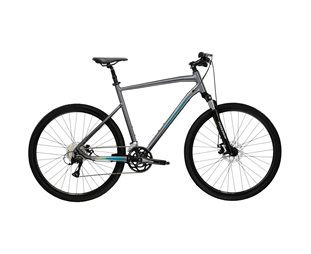Hybridipyörä Kross Evado 3.0 Grey/Aquamarine
