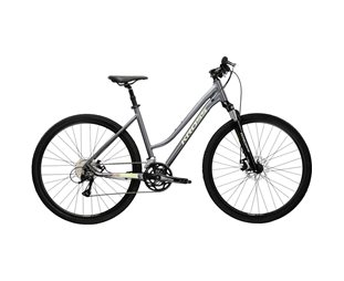 Naisten hybridipyörä Kross Evado 3.0 Lady Grey/Green