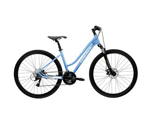 Naisten hybridipyörä Kross Evado 3.0 Lady Blue/White