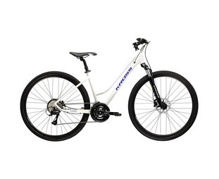 Naisten hybridipyörä Kross Evado 4.0 Lady Grey/Navy Blue