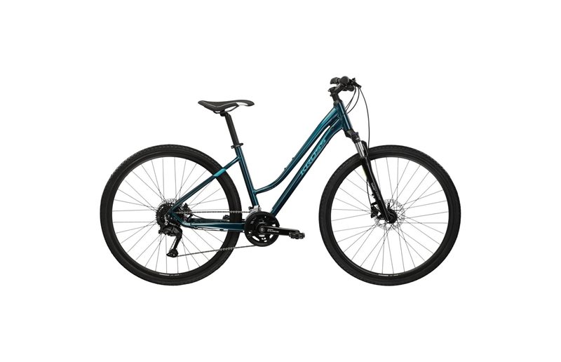 Naisten hybridipyörä Kross Evado 5.0 Lady Turquise/Green
