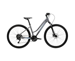 Naisten hybridipyörä Kross Evado 5.0 Lady Grey/Blue