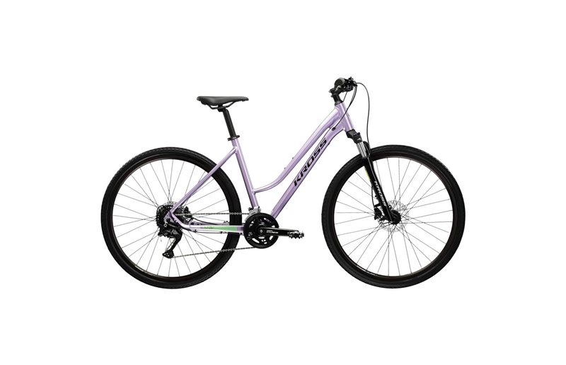 Naisten hybridipyörä Kross Evado 5.0 Lady Violet/Green