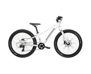 Barnesykkel Kross Level Jr 2.0 Disc White/Black 24