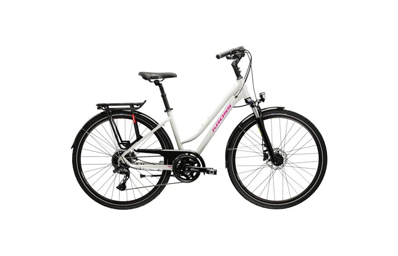Naisten polkupyörä Kross Trans 5.0 Lady Grey/Pink
