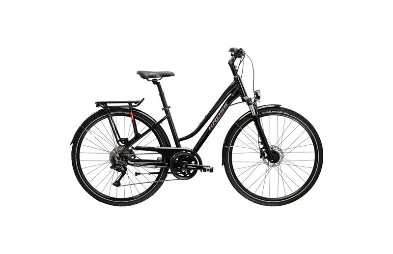 Naisten polkupyörä Kross Trans 7.0 Lady Black/Pink