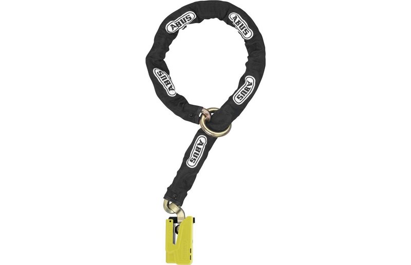 Levyjarrulukko+Lukkoketju ABUS GRANIT Detecto XPlus 8077 2.0 yellow + 12KS120 black loop
