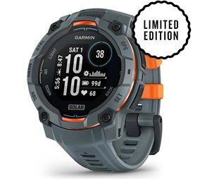 Garmin Træningsur Instinct 3 Solar 45mm Grey/Orange