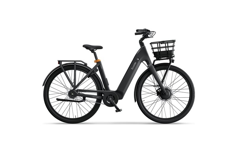 Naisten sähköpyörä Ecoride Ambassador 4 Hub Jalkajarru Musta