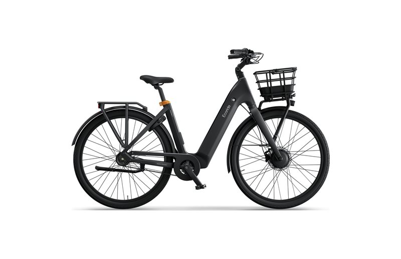 Naisten sähköpyörä Ecoride Ambassador 4 Hub Hihnaveto Jalkajarru Musta