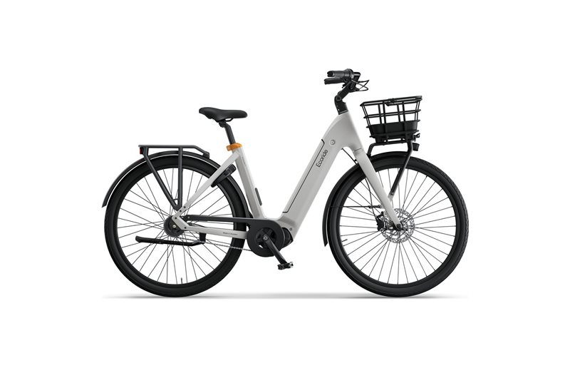 Naisten sähköpyörä Ecoride Ambassador 4 Mid Jalkajarru Valkoinen