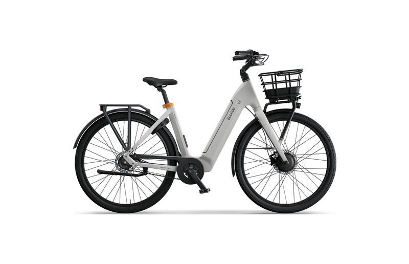 Naisten sähköpyörä Ecoride Ambassador 4 Hub Hihnaveto Disc Valkoinen