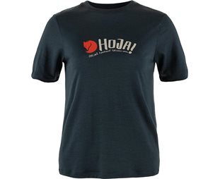 Pyöräilypaita Fjällräven Hoja Wool T-shirt W Dark Navy