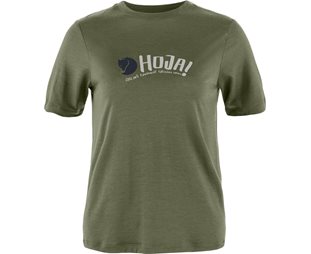 Sykkeltrøye Fjällräven Hoja Wool T-shirt W Laurel Green