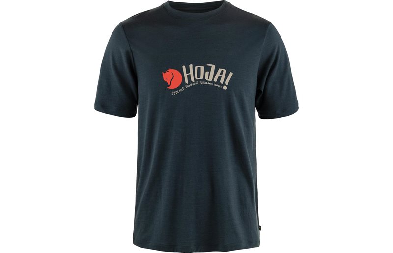 Pyöräilypaita Fjällräven Hoja Wool T-shirt M Dark Navy