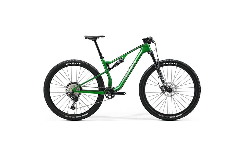 Täysjousto maastopyörä Merida NINETY-SIX XT Dandelion Green/Silver