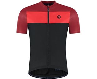 Cykeltröja Rogelli Core Block Jersey SS Men Black/Bordeaux/Red
