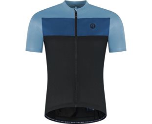 Cykeltröja Rogelli Core Block Jersey SS Men Black/Blue/Dark Blue