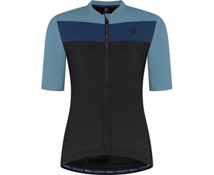 Cykeltröja Rogelli Core Block Jersey SS Women Black/Blue/Dark Blue