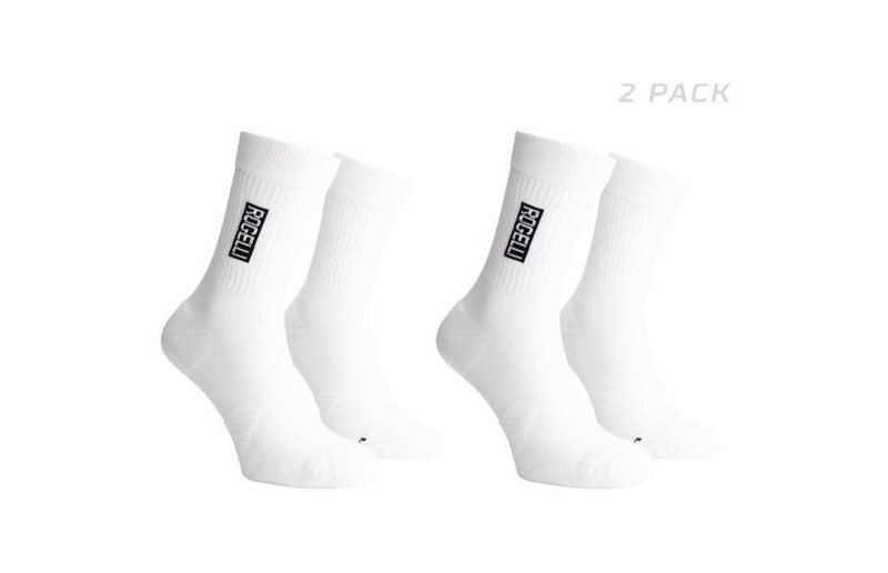 Juoksusukat Rogelli Distance Running Socks 2-Pack White