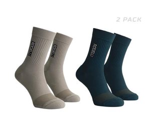 Juoksusukat Rogelli Distance Running Socks 2-Pack Blue/Taupe