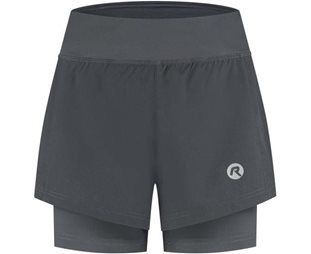 Löparshorts Rogelli Essential 2-in-1 Running Shorts Women Grey