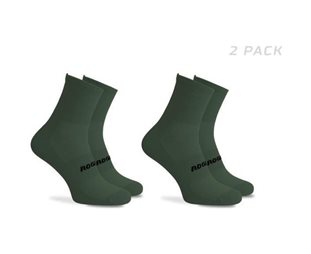Sykkelstrømper Rogelli Essential Cycling Socks 2-Pack Army Green