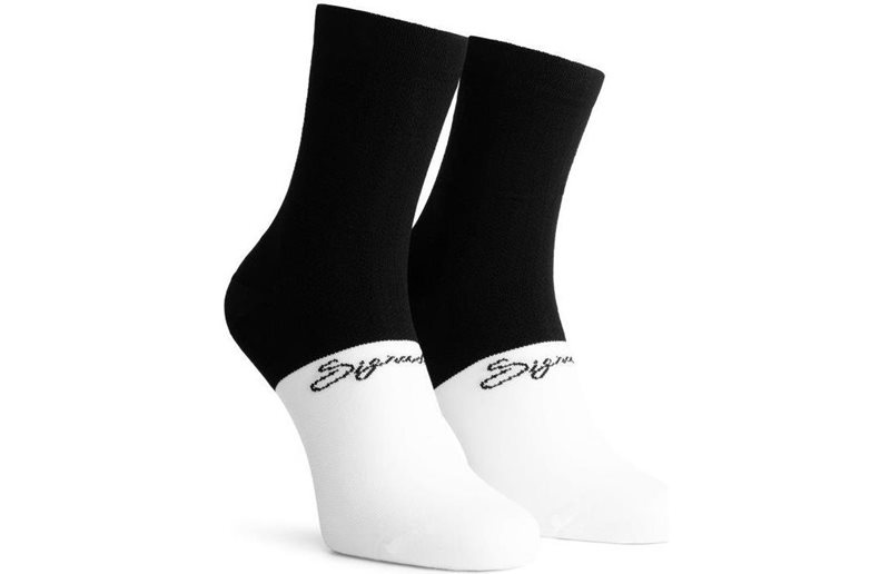 Pyöräilysukat Rogelli Signature Cycling Socks Black/White