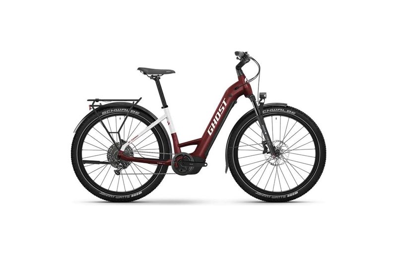 Elcykel hybrid Ghost E-Teru Advanced Low Eq Red/White Glossy